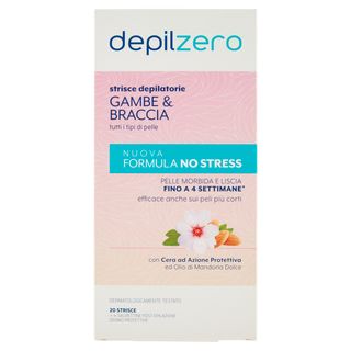 Depilzero Strisce Depilatorie Gambe & Braccia 20 Strisce + 4 Salviettine - 000303261