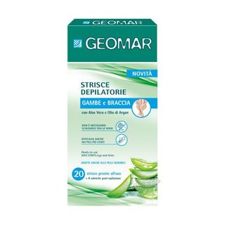 Geomar Strisce Depilatorie Gambe E Braccia 20 Pezzi + 4 Salviette - 000303201