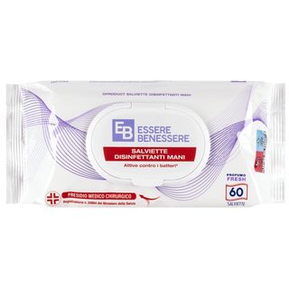 Essere Benessere Salviette Disinfettanti Mani 60 Salviette - 000705075