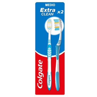 Colgate Spazzolino Extra Clean Medio 2 Pezzi - 000749381