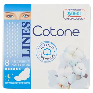 Lines Cotone Ultra Notte 8 Assorbenti - 000024109