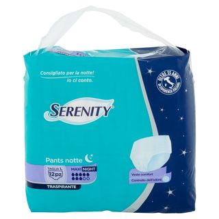 Serenity Pants Notte Maxi Taglia L 12 Pezzi - 000534068