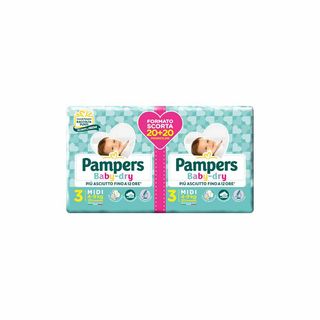 Pampers Baby Dry Duo Midi 40 Pannolini - 000536041