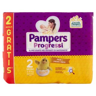Pampers Progressi 2 Mini (3-6 Kg) 28 Pannolini - 000536171
