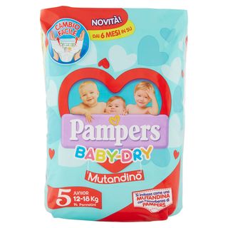 Pampers Baby Dry Mutandino Junior (12-18 Kg) 14 Pannolini - 000536056