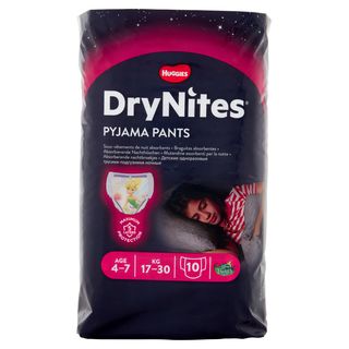 Huggies Drynites Mutandine Assorbenti Notte Girl  4-7 Anni 17-30kg 10 Pezzi - 000536029