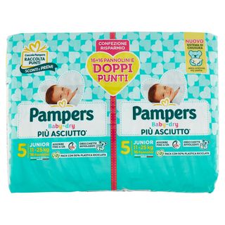 Pampers Baby Dry Duo Junior 32 Pannolini - 000536044
