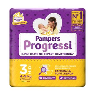 Pampers Progressi Midi (4-9 Kg) 27 Pannolini - 000536181