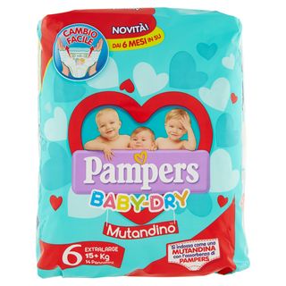 Pampers Baby Dry Mutandino Extralarge (15+ Kg) 14 Pannolini - 000536059