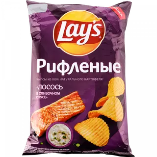 Чипсы Lays Рифленые Лосось В Сливочном Соусе 140г