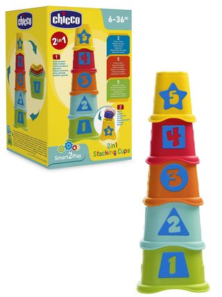 Chicco: Развивающая Игрушка Пирамидка Stacking Cups 6м+ (1034040)
