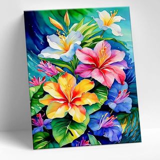 Картина По Номерам (15х20) Разноцветные Лилии (14 Цветов)