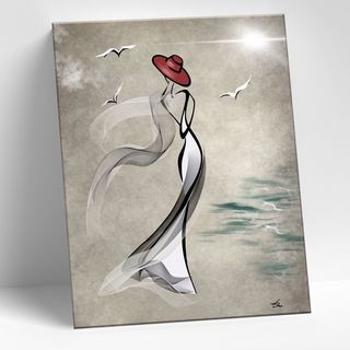 Картина По Номерам (15х20) Леди На Берегу Моря  (12 Цветов)