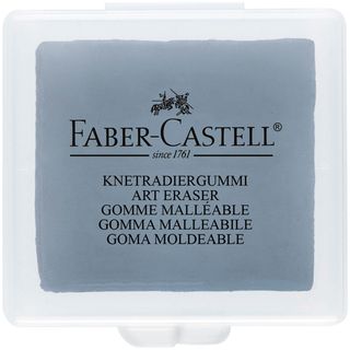 Ластик-клячка Faber-castell, Формопласт, 40*35*10мм, Серый, Пластик. Контейнер (1229413)