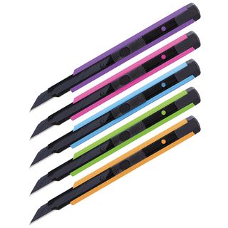 Нож Канцелярский 9мм Berlingo "color Zone", Черное Лезвие,auto-lock, Металл. Направл.,ассорти, Евро (1376353)