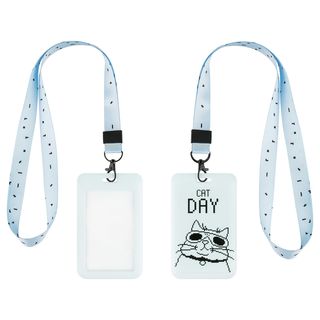 Бейдж Вертикальный Meshu "cat Day", 110*70мм, Лента С Карабином, 3d Печать, Опп Пакет С Европодвесом (1441341)
