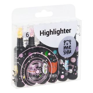 Набор Текстовыделителей Meshu "meowspace" 6цв., Неоновые Цвета (1418167)