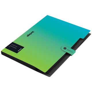 Папка 5 Отделений Berlingo "radiance", А4, 600мкм, На Кнопке, Голубой/зеленый Градиент