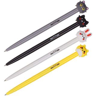 Ручка Шариковая Автоматическая Meshu "cute Friends" Синяя, С Топпером (1371064)