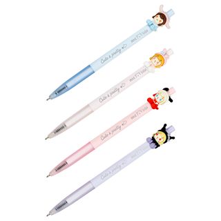 Ручка Шариковая Автоматическая Meshu "dolls" Синяя, 0,7мм, Корпус Ассорти (1480959)