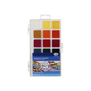 Акварель Гамма "классическая", Медовая, 18 Цветов, Без Кисти, Европодвес (1261460)