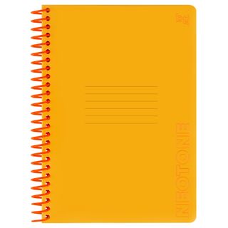 Тетрадь 96л., А5, Клетка На Пластиковом Гребне, Bg "neon. Orange", Пластиковая Обложка (1447233)