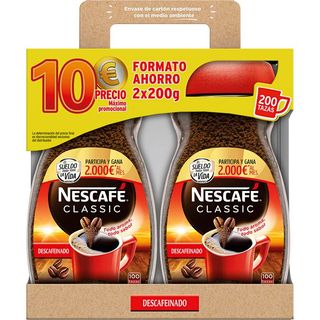 NESCAFÉ Café soluble descafeinado 2x200 g