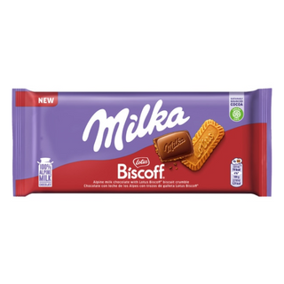 Milka Biscoff Chocolate con Leche Relleno de Galleta Lotus 90g