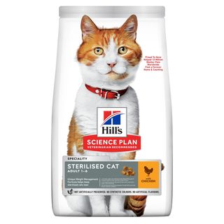 Hill's Science Plan Croquettes pour Chat Adulte Stérilisé (1-6) - au Poulet 1.5 kg