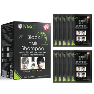 Dexe Black Hair Shampoo, 10x25ml
