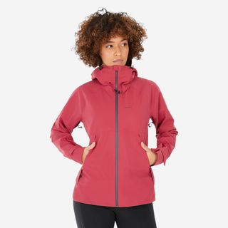 Chaqueta impermeable montaña y trekking Mujer Quechua MH500.S Rojo