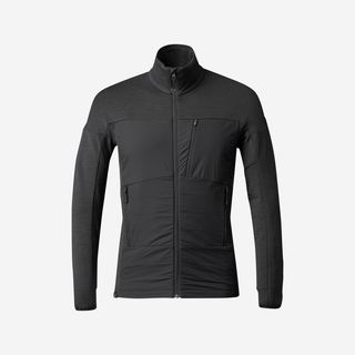 FORCLAZ Chaqueta de trekking para hombres de lana merino MT00 Negra 2XL