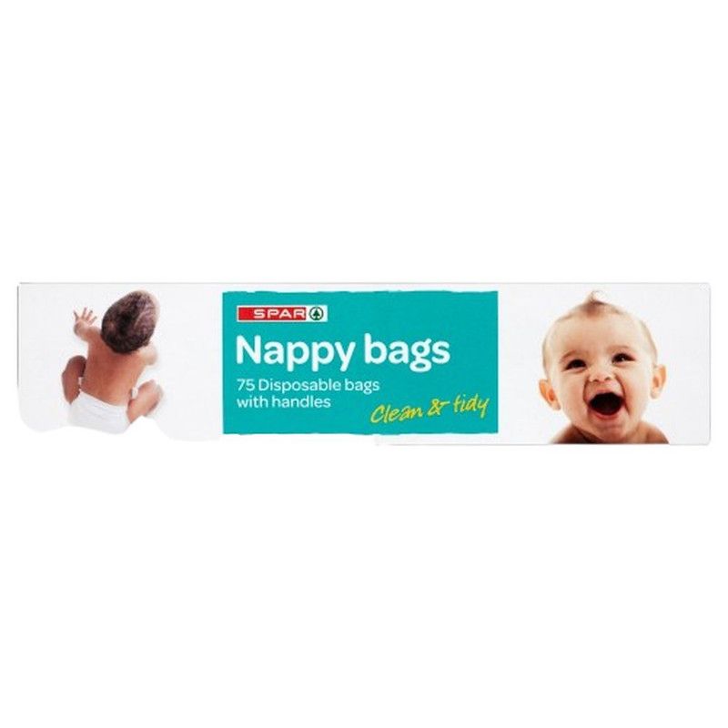 Spar Disposable Nappy Bags With Handles, 75 Pieces