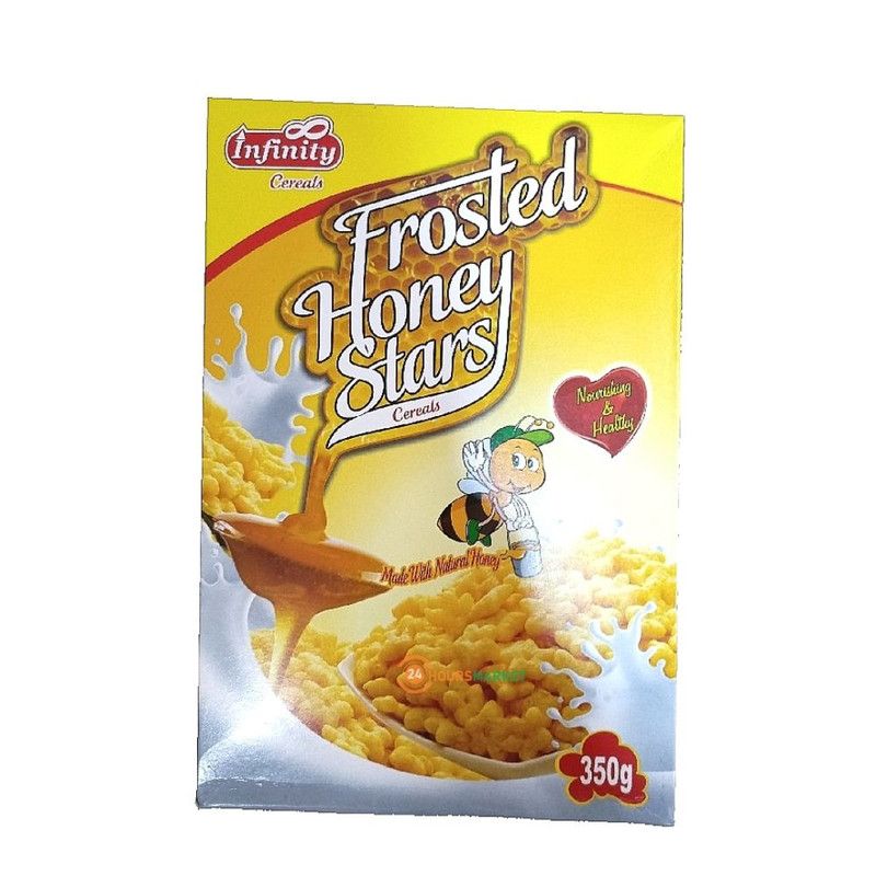Infinity Frosted Honey Stars Cereal, 350G