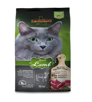 Весовой корм для кошек с чувствительным пищеварением Leonardo с ягненком 1 кг