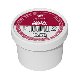 Vasito Helado Nata/Fresa