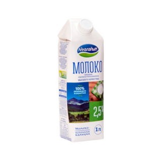 Молоко Айналайн 2,5% 1л Tga Kz 4870003431646