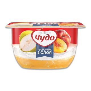 Творожок Чудо Персик Груша 4,2% 100гр Пл/уп Рф 4690228006913