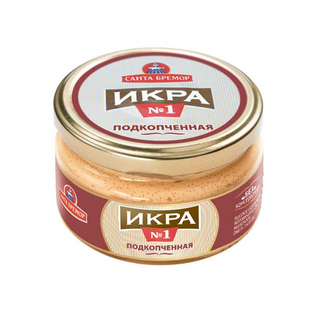 Икра Санта Бремор Подкопченая №1 180гр Ст/банка Беларусь4810168004149