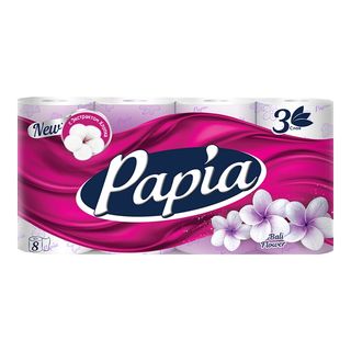 Бумага Papia Туалетная Bali Flower 3 Слоя 8шт М/уп Тр4604857000099