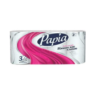 Бумага Papia Туалетная White 3 Слоя 8шт М/уп Тр4604857000051