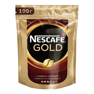 Кофе Nescafe Gold Арабика Сублимированное 190гр Дой/пак Рф4606272027231