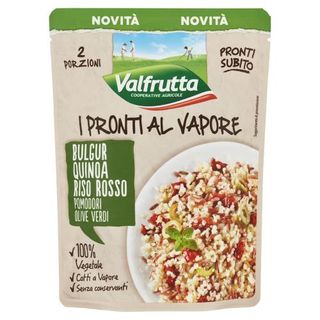 Valfrutta I Pronti Al Vapore Bulgur, Quinoa, Riso Rosso, Pomodori, Olive Verdi 220 G