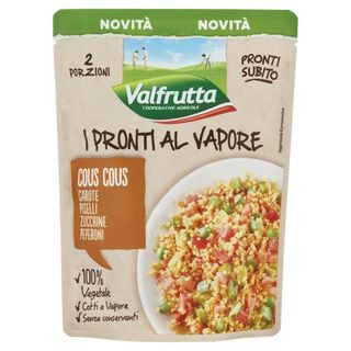Valfrutta I Pronti Al Vapore Cous Cous, Carote, Piselli, Zucchine, Peperoni 220 G