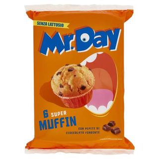 Mr.Day 6 Muffin Super Con Pepite Di Cioccolato Fondente 6 X 50 G