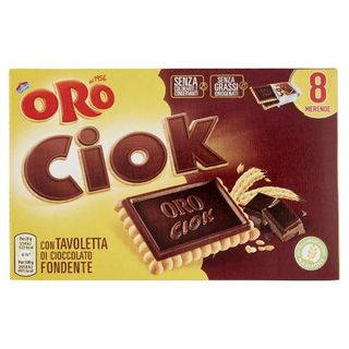 Oro Ciok Biscotto Con Tavoletta Di Cioccolato Fondente - 8 X 25 G