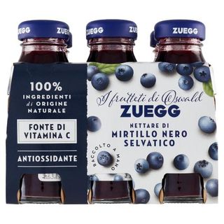Zuegg I Frutteti Di Oswald Nettare Di Mirtillo Nero Selvatico 6 X 125 Ml