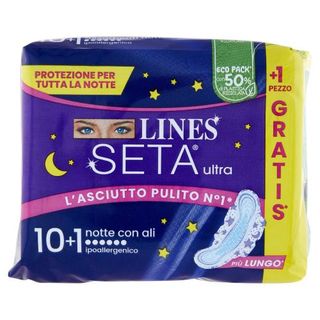 Lines Seta Ultra Notte Con Ali 10+1 Pz