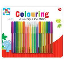 Kids Create Magic & Brush Markers, 18 Fibre