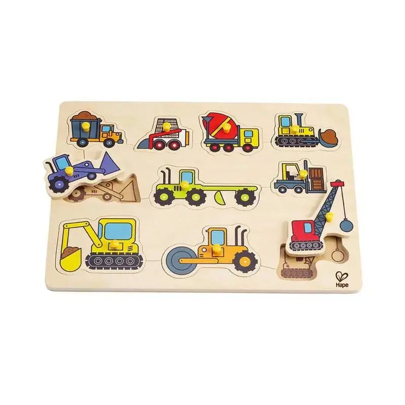 Peg Puzzle Wooden Construction Site, 2+